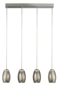 Cyclone Wall Hung Bar 4 Pendant Light With Smoked Glass