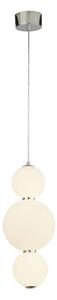 Sierra 2 Pendant Light In Chrome With Opal Glass Shades