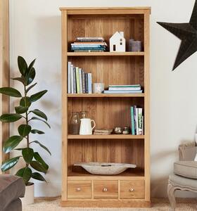 Fornatic Large Wooden Bookcase In Mobel Oak With 3 Drawers