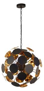 Discus Wall Hung 4 Pendant Light In Black And Gold