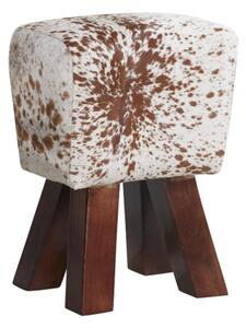 Phaet Faux Leather Cowhide Stool In Natural