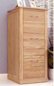 Fornatic Wooden Filing Cabinet In Mobel Oak With 3 Drawers