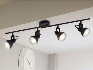 Focus 4 Spot Ceiling Light Split Bar In Black