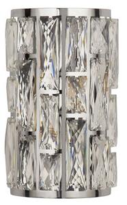 Bijou 2 Lamp Wall Light In Chrome With Crystal Glass