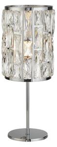 Bijou 1 Bulb Table Lamp In Chrome With Crystal Glass