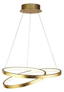 Float LED Leaf Pendant Light In Gold