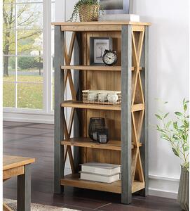 Nebura Small Wooden Bookcase In Reclaimed Wood