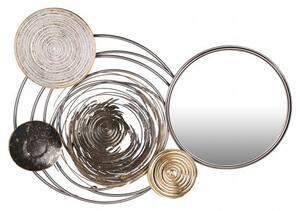 Banks Metal Wall Art In Silver And Gold With Mirror