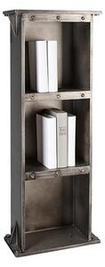 Harbour Wooden Bookcase In Anthracite And Silver With 3 Shelves