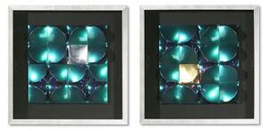 Illusion Picture Glass Wall Art In Silver Wooden Frame