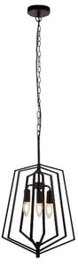 Slinky Wall Hung Metal Adjustable 3 Pendant Light In Matt Black