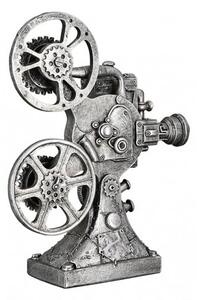 Steampunk Camera Poly Sculpture In Antique Silver