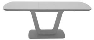 Lazaro Large Glass Extending Dining Table With Light Grey Base