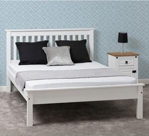 Merlin Wooden Low Foot End Double Bed In White