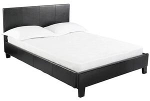 Prenon Faux Leather Double Bed In Black