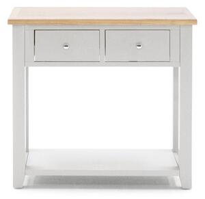 Freda Wooden Console Table With 2 Drawers In Grey And Oak