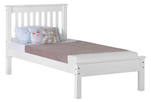 Merlin Wooden Low Foot End Single Bed In White