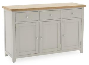 Freda Wooden Sideboard With 3 Doors 3 Drawers In Grey And Oak