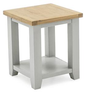 Freda Wooden Lamp Table In Grey And Oak