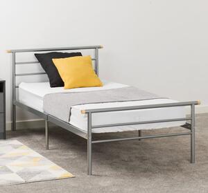 Osaka Metal Single Bed In Silver