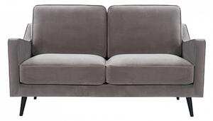 Darius Velvet 2 Seater Sofa In Stone Grey