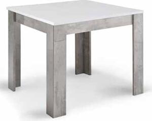 Breta High Gloss Dining Table Square In White And Grey