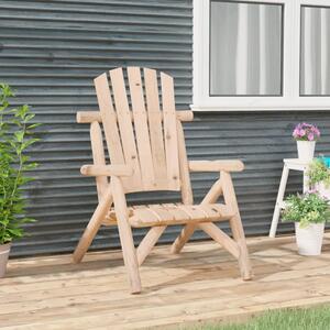 Grace Solid Wood Spruce Garden Armchair In Light Brown