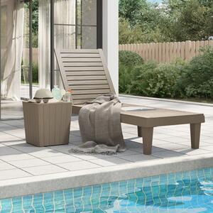 Daleyza Polypropylene Sun Lounger In Brown