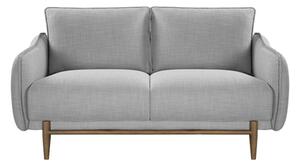 Lark Linen Fabric 2 Seater Sofa In Silver Grey