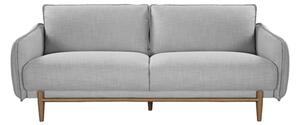 Lark Linen Fabric 3 Seater Sofa In Silver Grey