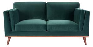 Maili Velvet 2 Seater Sofa In Emerald Green