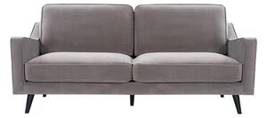 Darius Velvet 2.5 Seater Sofa In Stone Grey