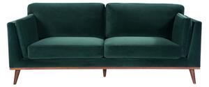 Maili Velvet 3 Seater Sofa In Emerald Green