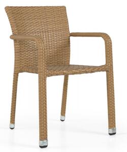 Lillie Outdoor Rattan Armchair In Light Brown