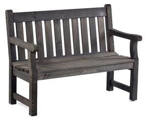 Darko Timber Garden 2 Seater Bench In Dark Grey