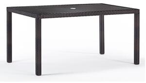 Arlo Outdoor Rattan Dining Table Rectangular With Glass Top