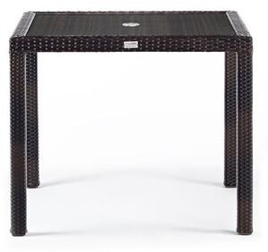 Arlo Outdoor Rattan Dining Table Square With Glass Top