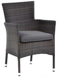 Arlo Outdoor Weave Rattan Tub Chair In Black And Brown