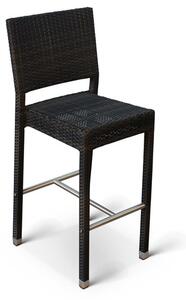 Arlo Outdoor Weave Rattan Bar Stool In Black