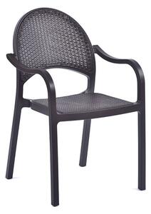 Odilia Outdoor Polypropylene Armchair In Brown