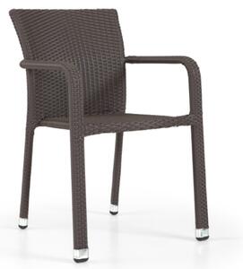 Lillie Outdoor Rattan Armchair In Mocca Cream