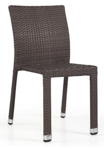 Lillie Outdoor Rattan Side Chair In Mocca Cream