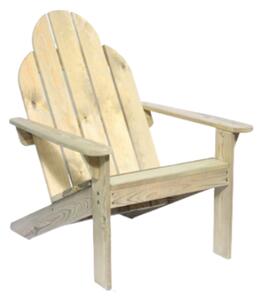 Aria Adirondack Scandinavian Pine Armchair In Green Pine