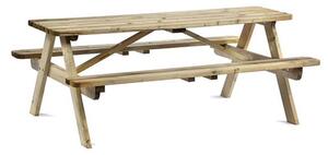 Tallis Timber 8 Seater Picnic Bench In Green Pine