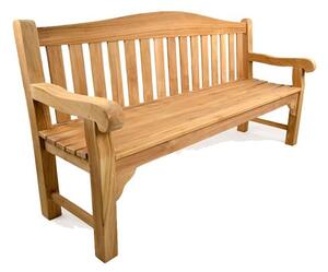 Owen Teak Wooden Garden 4 Seater Bench In Teak