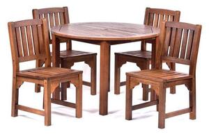 Danil Hardwood Dining Table Round And 4 Side Chairs