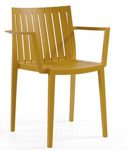 Ezra Polypropylene Arm Chair In Mustard