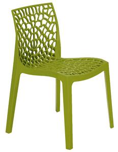 Nicole Polypropylene Side Chair In Green