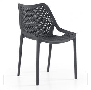 Olympia Polypropylene Side Chair In Anthracite