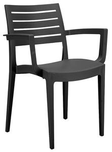 Marcel Polypropylene Firenze Arm Chair In Anthracite